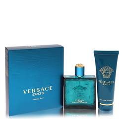 Versace Eros Gift Set by Versace Gift Set for Men Includes 3.4 oz Eau De Toilette Spray + 3.4 oz Sho