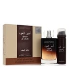 Ameer Al Oudh Cologne by Lattafa Cologne -- Gift Set - 3.4 oz Eau De Parfum Spray + 1.7 oz Perfumed Spray