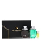 Kenzy Cologne by Swiss Arabian Cologne -- Gift Set - 2 x 3.4 oz Eau De Parfum in Raaqi & Kenzy + .4 oz Concentrated Perfume Oil in Private Musk