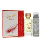 Lattafa Mahasin Crystal Perfume by Lattafa Perfume 3.4 Oz Eau De Parfum Spray with 1.7 oz Deodorant Spray