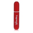 Travel Perfume Bottle Perfume by FragranceX Perfume 0.14 Oz Mini Travel Refillable Spray with Cap Refills from Any Fragrance Bottle (Maroon)