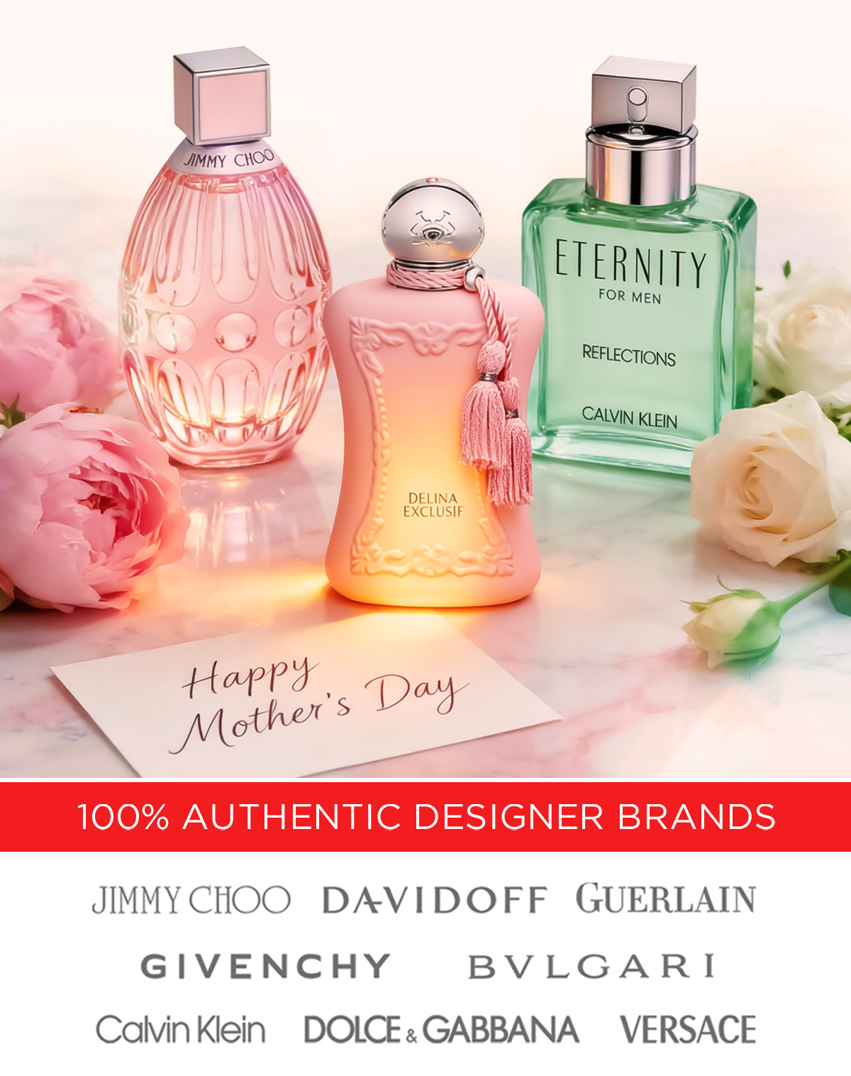 Popular picks for Mother's Day gifts on an elegant display