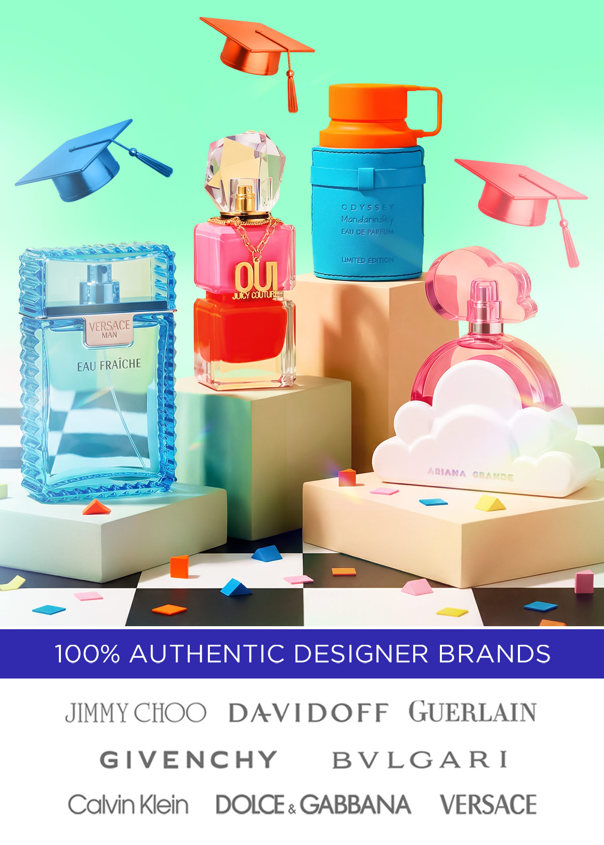 Best selling scents toss graduation caps in the air during savings event