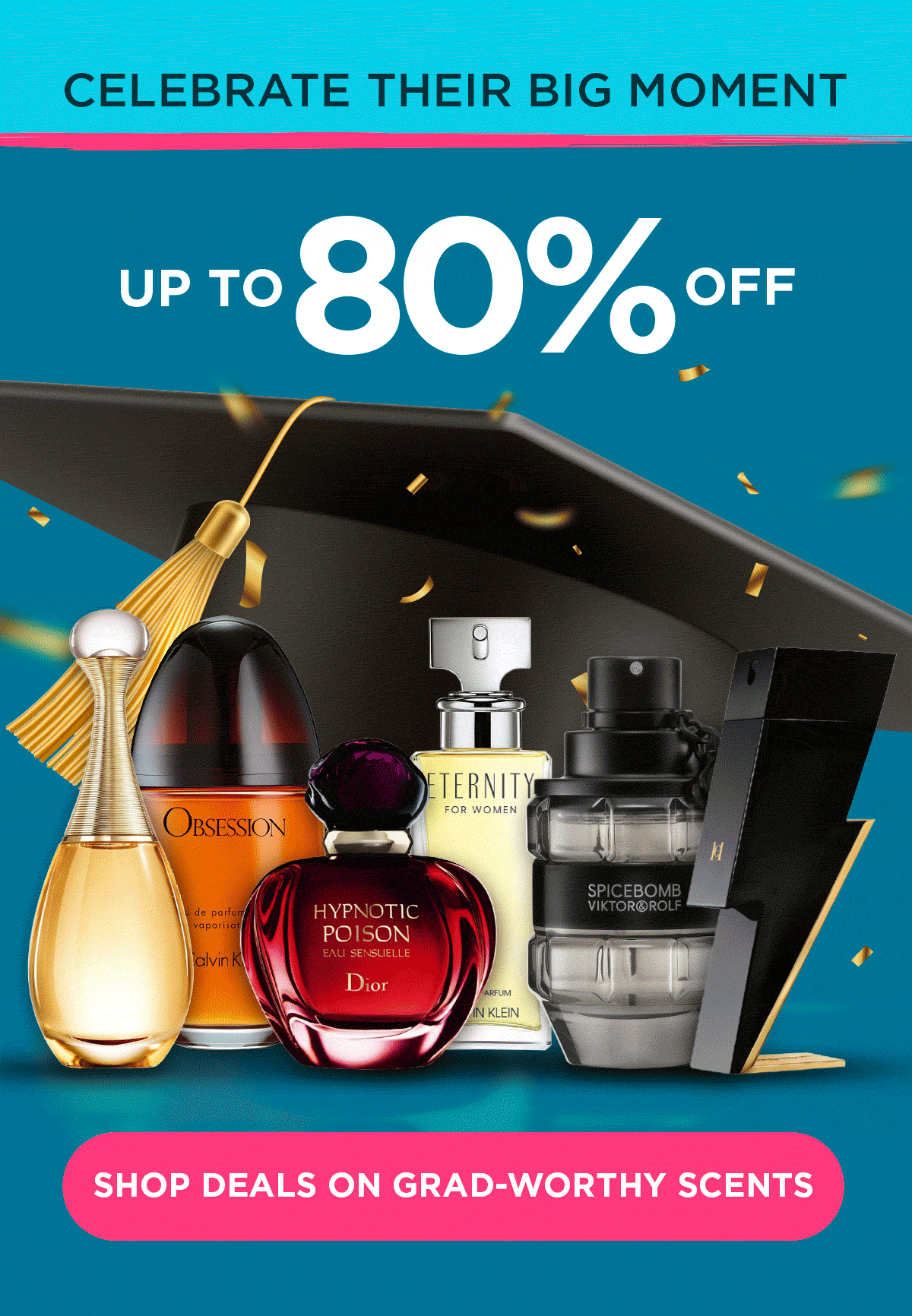 Graduation Cap Sits Behind Best-Selling Scents for Grad Event