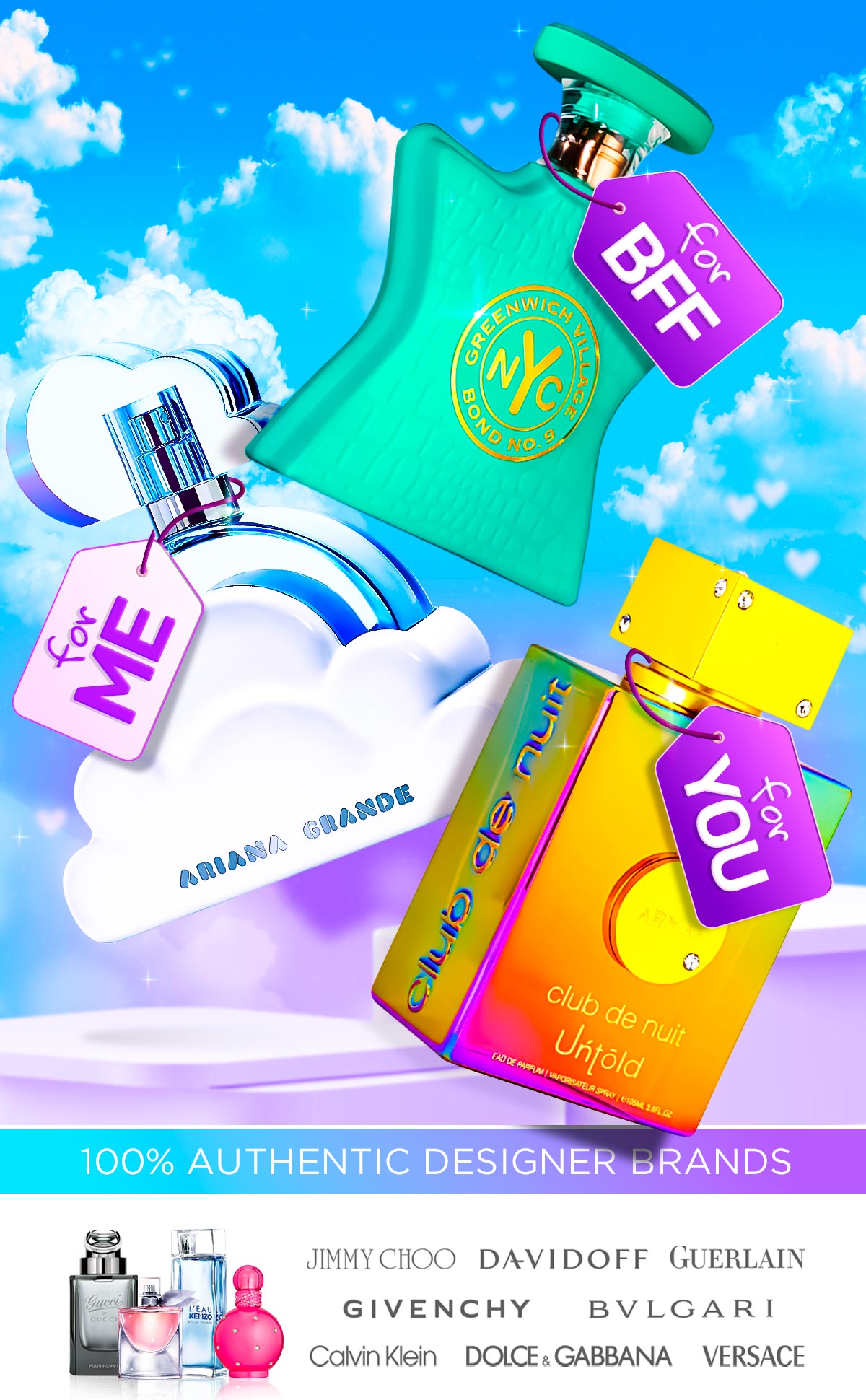 Gift tags for Best Friends Day hang on popular fragrances during one-day savings
