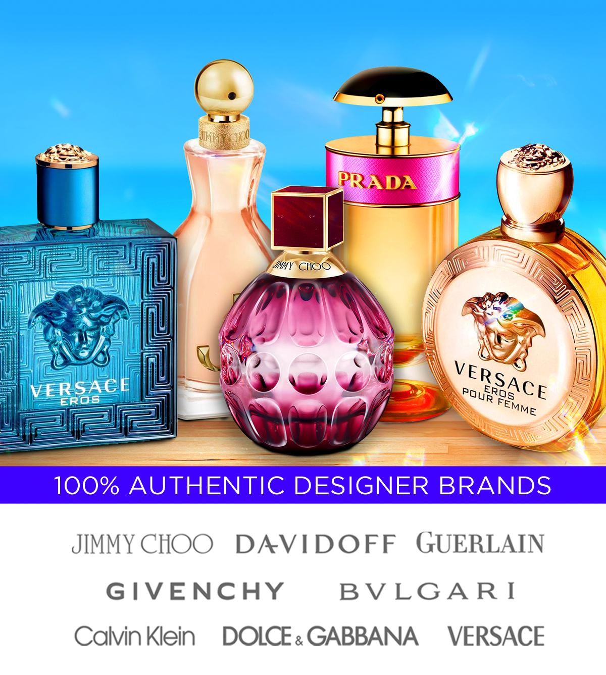 Best-selling scents are displayed on a sunny day during summer deals