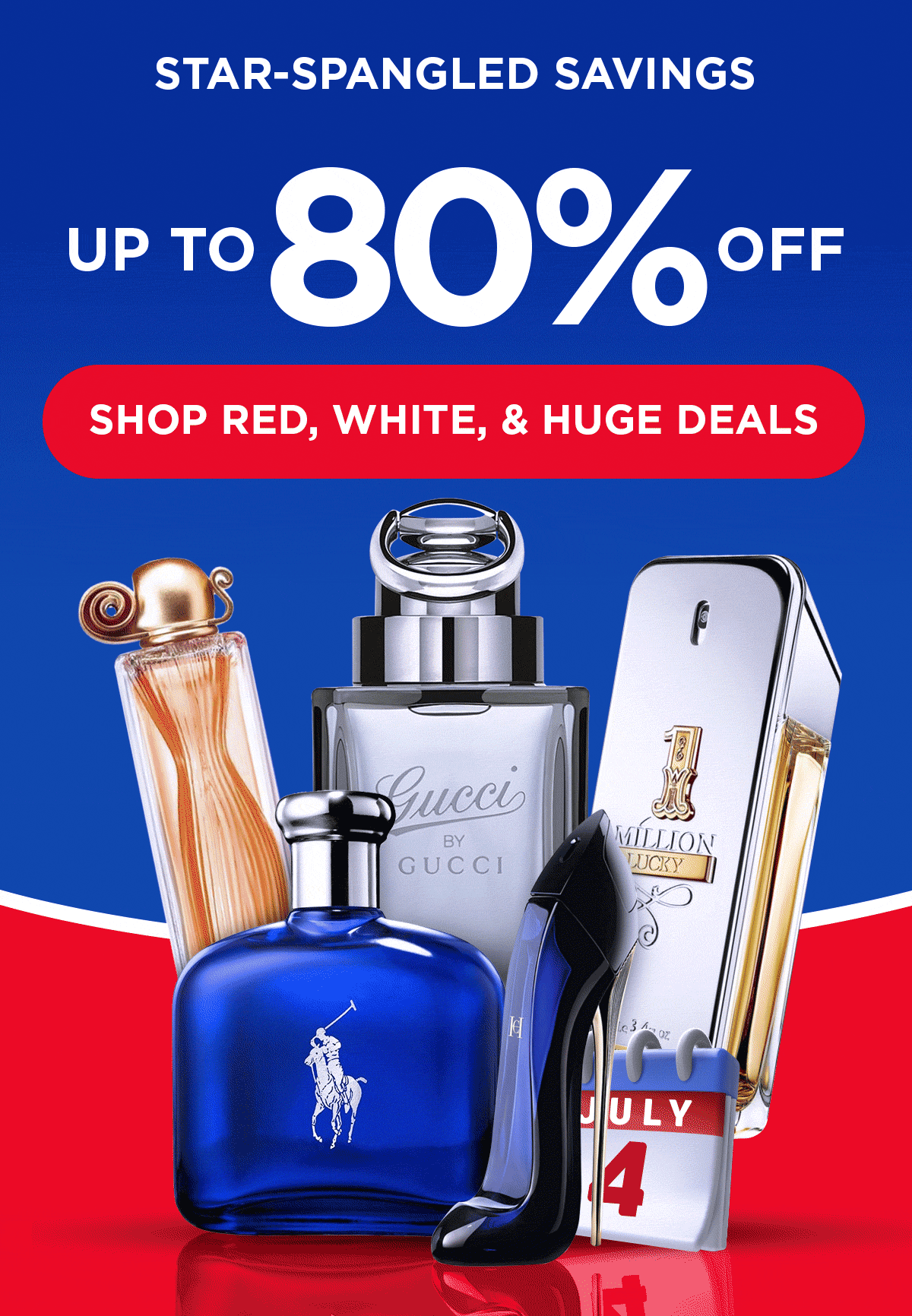 Fireworks explode behind popular fragrances on sale for Fourth of July
