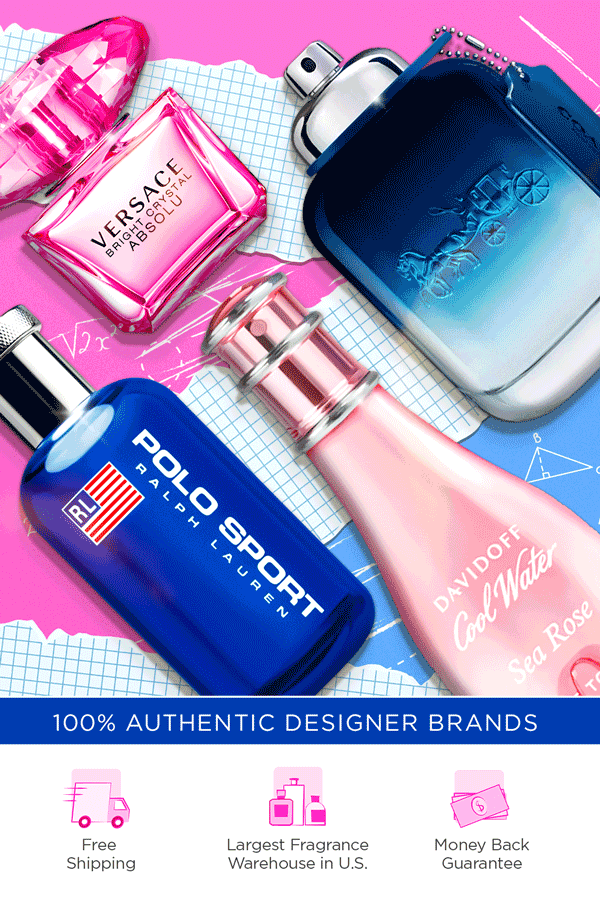 Best-selling fragrances displayed in front of school paper for back to school