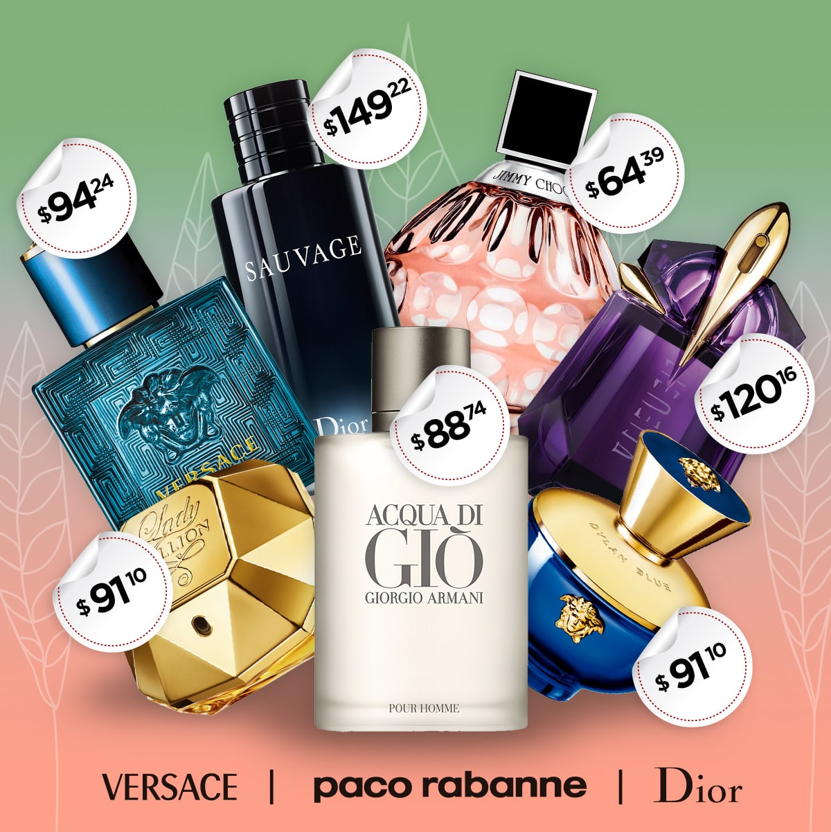 Fall Sale - All perfume and cologne on leaves