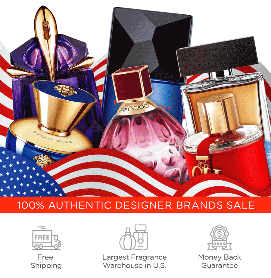 Fragrances draped by the American flag for Columbus Day deals