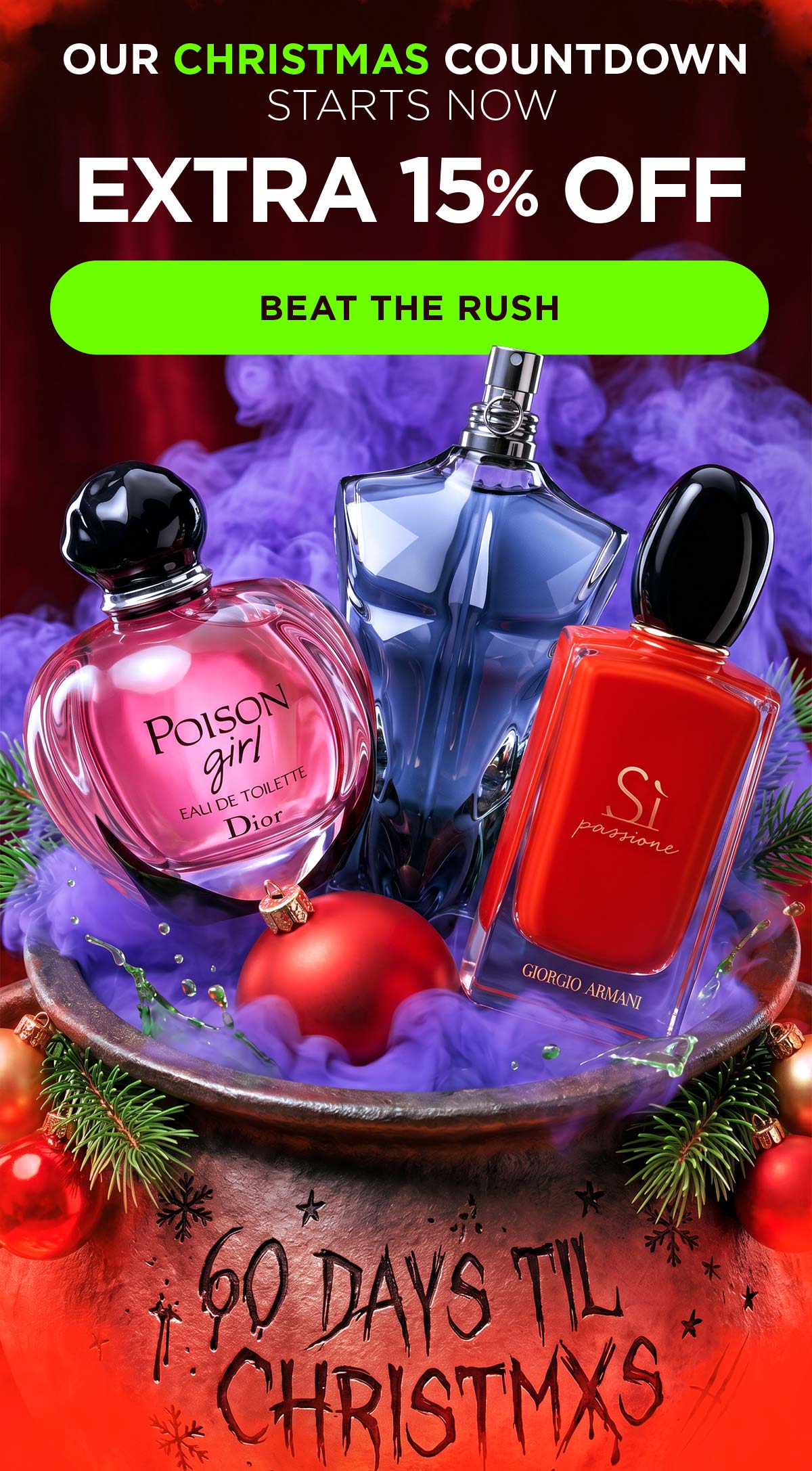 Our Christmas Countdown Starts Now. Extra 15% Off. Beat the Rush.
