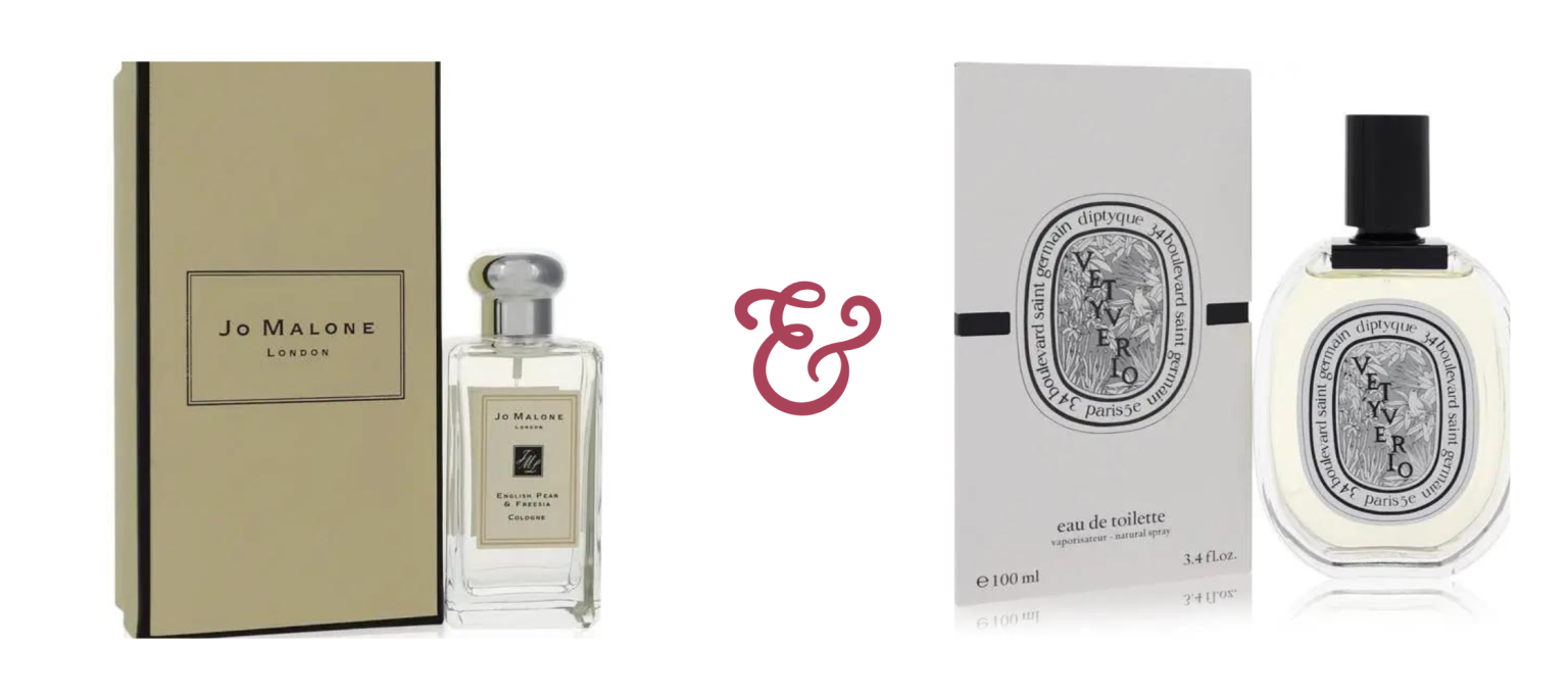 english pear & freesia with diptyque vetyverio