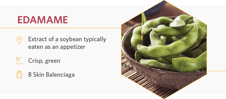 The edamame ingredient is extracted from soybean plants.