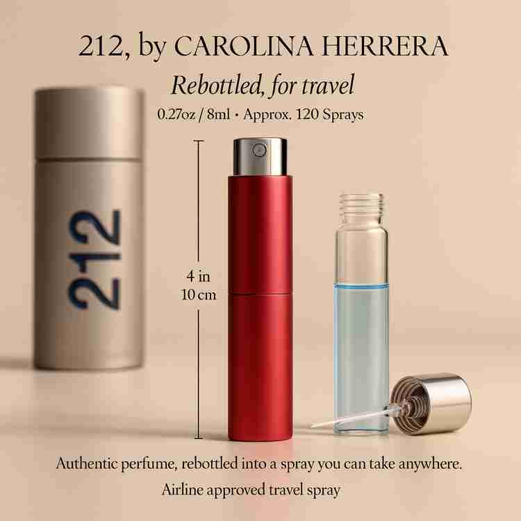 212 Cologne by Carolina Herrera Cologne 0.27 Oz Travel Spray