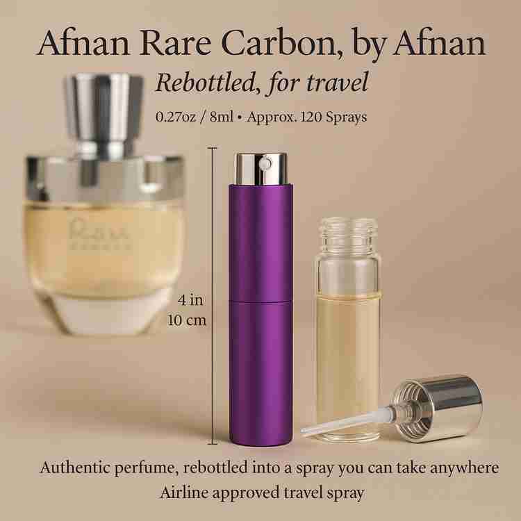 Afnan Rare Carbon Cologne by Afnan Cologne 0.27 Oz Travel Spray