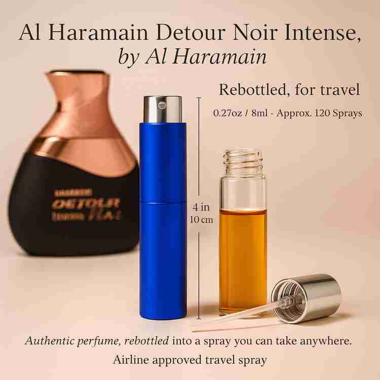 Al Haramain Detour Noir Intense Perfume by Al Haramain Perfume 0.27 Oz Travel Spray