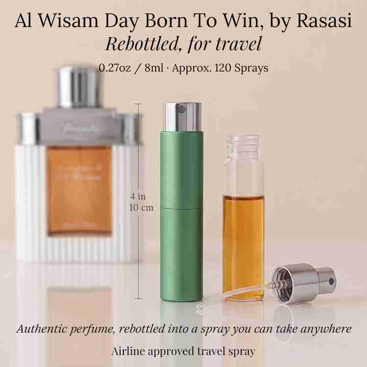 Al Wisam Day Born To Win Cologne by Rasasi Cologne 0.27 Oz Travel Spray