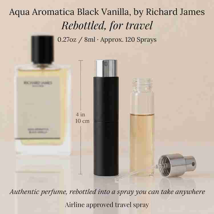 Aqua Aromatica Black Vanilla Cologne by Richard James Cologne 8 ml Travel Spray
