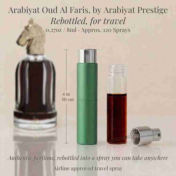 Arabiyat Oud Al Faris Cologne by Arabiyat Prestige Cologne 0.27 Oz Travel Spray