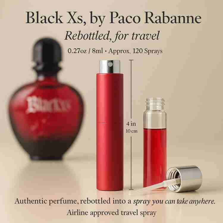 Black Xs Perfume by Paco Rabanne Perfume 0.27 Oz Travel Spray
