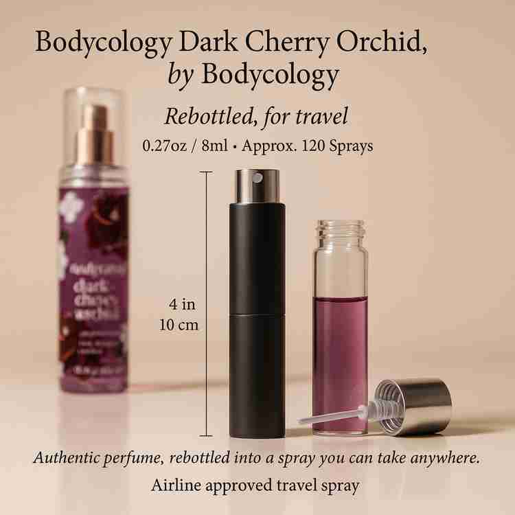 Bodycology Dark Cherry Orchid Perfume by Bodycology Perfume 8 ml Travel Spray