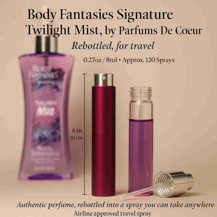 Body Fantasies Signature Twilight Mist Perfume by Parfums De Coeur Perfume 8 ml Travel Spray