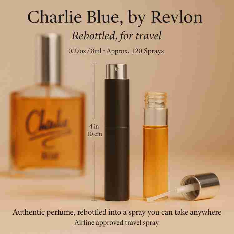 Charlie Blue Perfume by Revlon Perfume 0.27 Oz Travel Spray