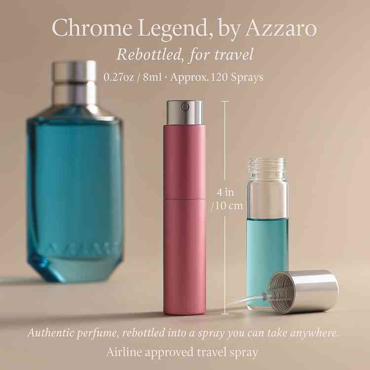 Chrome Legend Cologne by Azzaro Cologne 0.27 Oz Travel Spray