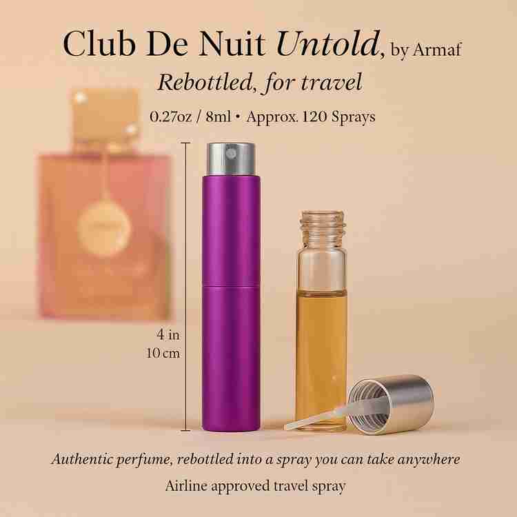 Club De Nuit Untold Perfume by Armaf Perfume 0.27 Oz Travel Spray