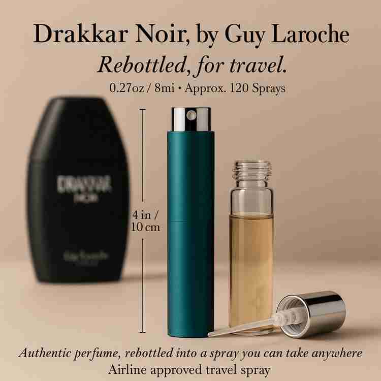 Drakkar Noir Cologne by Guy Laroche Cologne 0.27 Oz Travel Spray
