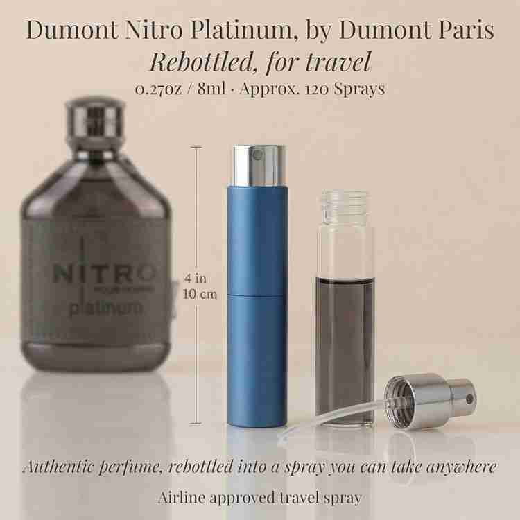 Dumont Nitro Platinum Cologne by Dumont Paris Cologne 0.27 Oz Travel Spray