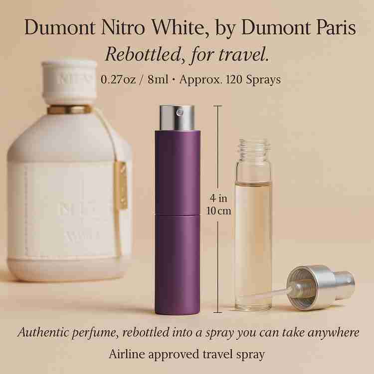 Dumont Nitro White Cologne by Dumont Paris Cologne 0.27 Oz Travel Spray
