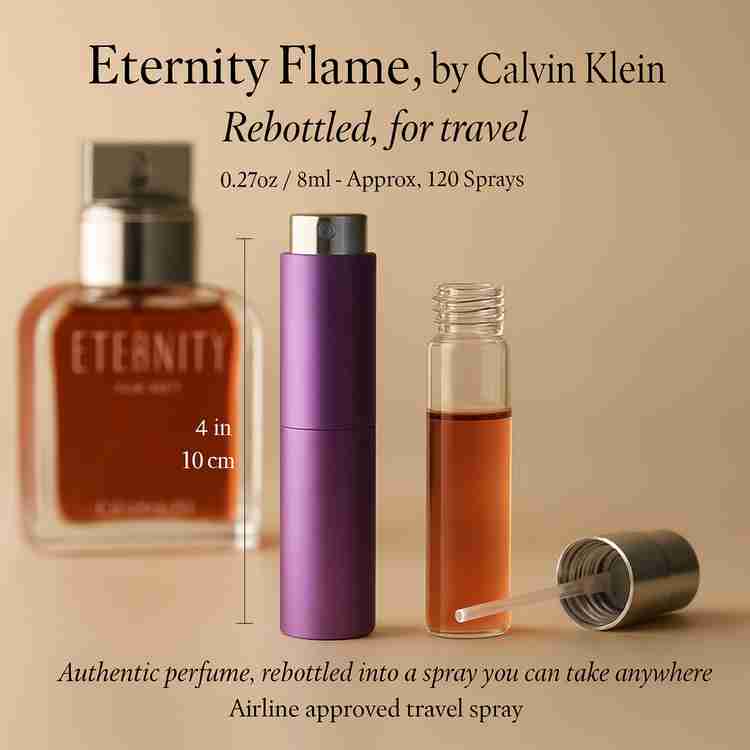 Eternity Flame Cologne by Calvin Klein Cologne 0.27 Oz Travel Spray