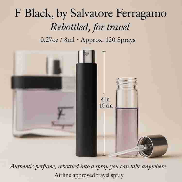 F Black Cologne by Salvatore Ferragamo Cologne 0.27 Oz Travel Spray