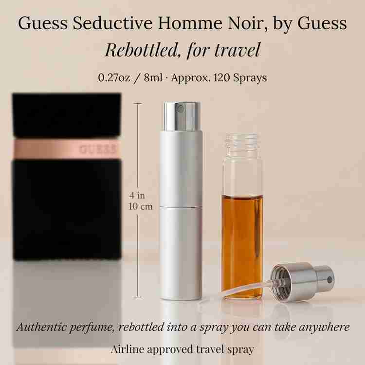 Guess Seductive Homme Noir Cologne by Guess Cologne 0.27 Oz Travel Spray