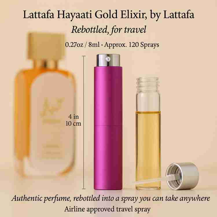 Lattafa Hayaati Gold Elixir Perfume by Lattafa Perfume 8 ml Travel Spray