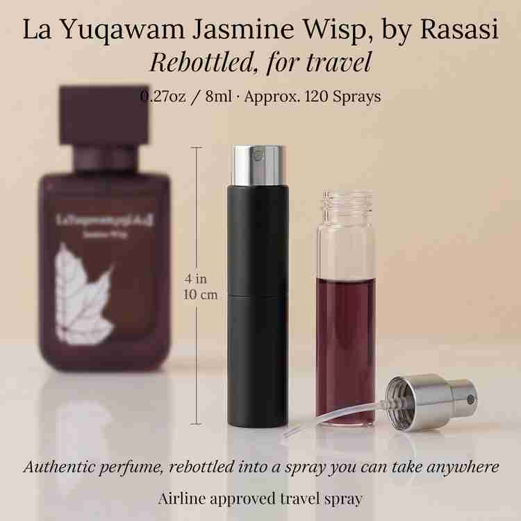 La Yuqawam Jasmine Wisp Perfume by Rasasi Perfume 0.27 Oz Travel Spray