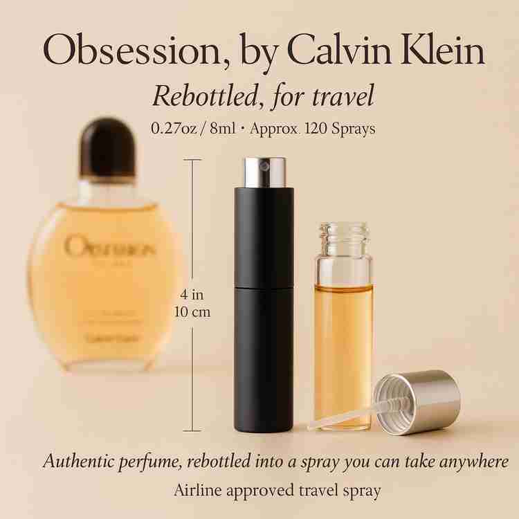 Obsession Cologne by Calvin Klein Cologne 0.27 Oz Travel Spray