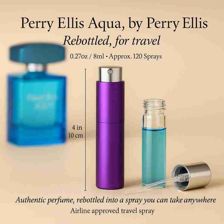 Perry Ellis Aqua Cologne by Perry Ellis Cologne 0.27 Oz Travel Spray