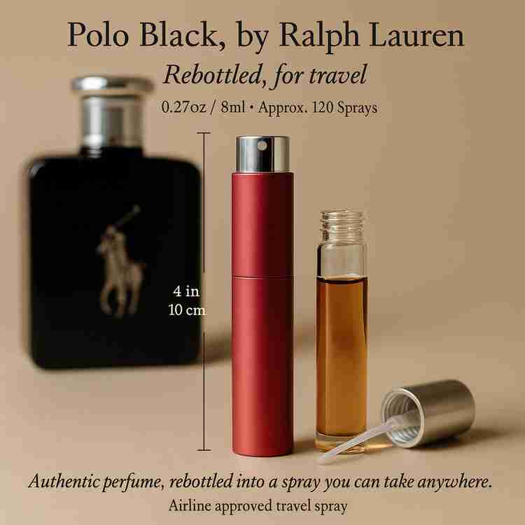 Polo Black Cologne by Ralph Lauren Cologne 0.27 Oz Travel Spray
