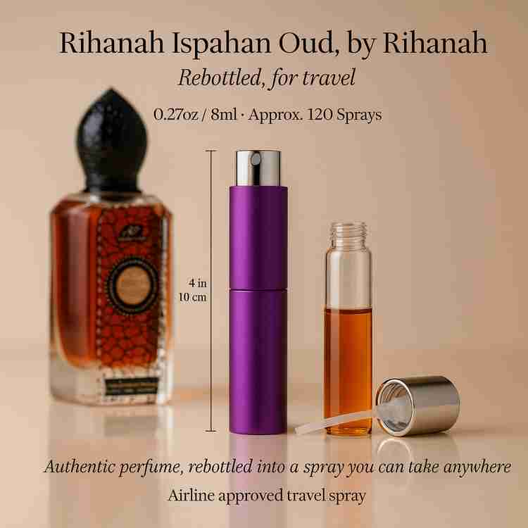 Rihanah Ispahan Oud Cologne by Rihanah Cologne 0.27 Oz Travel Spray