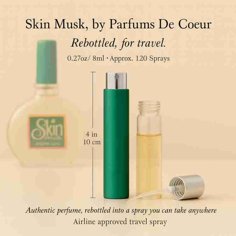 Skin Musk Perfume by Parfums De Coeur Perfume 0.27 Oz Travel Spray