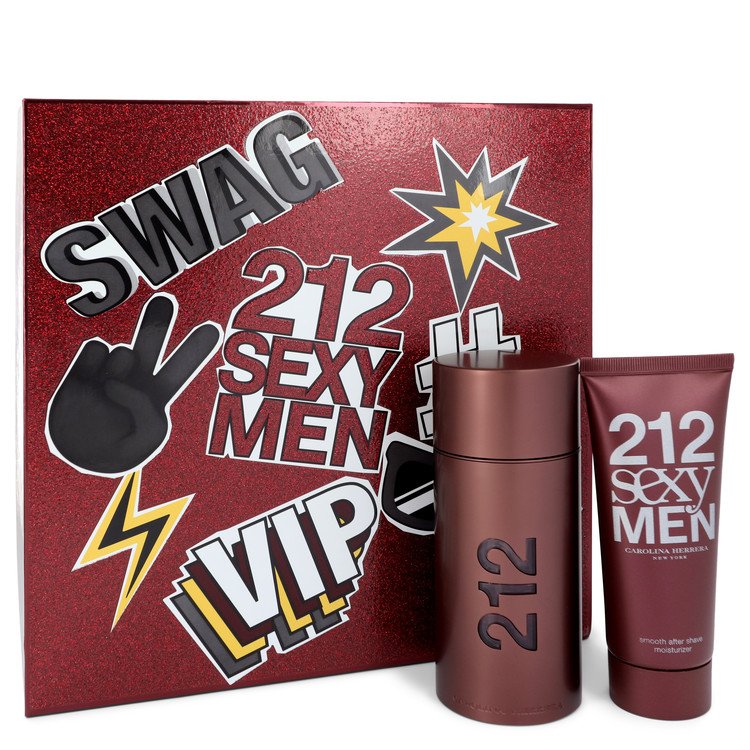 212 Sexy Gift Set -- Gift Set - 3.4 oz Eau De Toilette Spray + 3.4 oz After Shave Moisturizer for Men
