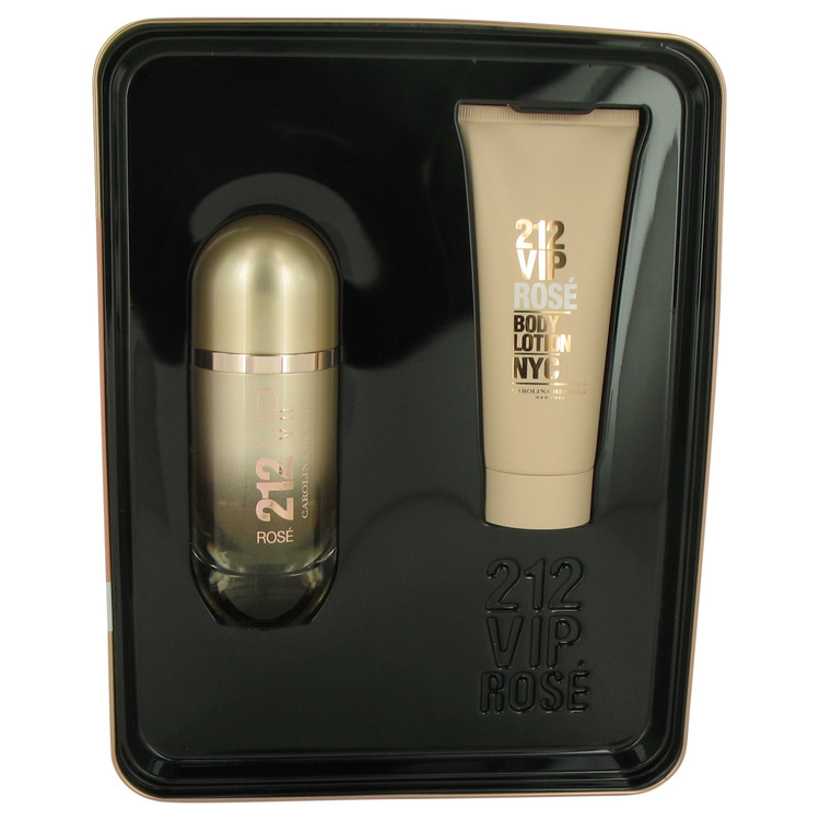 212 Vip Rose Gift Set -- Gift Set - 2.7 oz Eau De Parfum Spray + 3.4 oz Body Lotion for Women