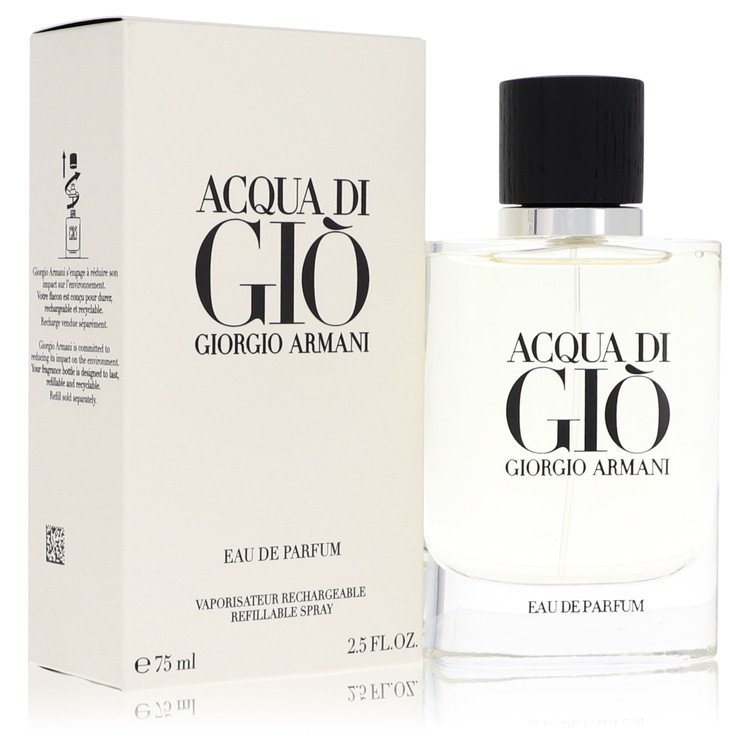 Giorgio Armani Acqua Di Gio Cologne 2.5 oz EDP Refillable Spray for Men