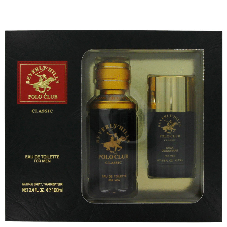 Beverly Hills Polo Club Classic Gift Set -- Gift Set - 3.4 oz Eau De Toilette Spray + 2.5 oz Deodorant Stick for Men