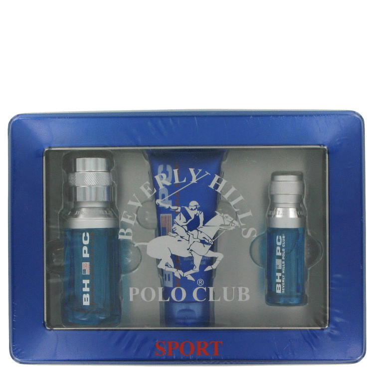 Beverly Hills Polo Club Sport Gift Set -- Gift Set - 1.7 oz Eau De Toilette Spray + 1/2 oz Eau De Toilette Spray + 2.5 oz After Shave Balm for Men