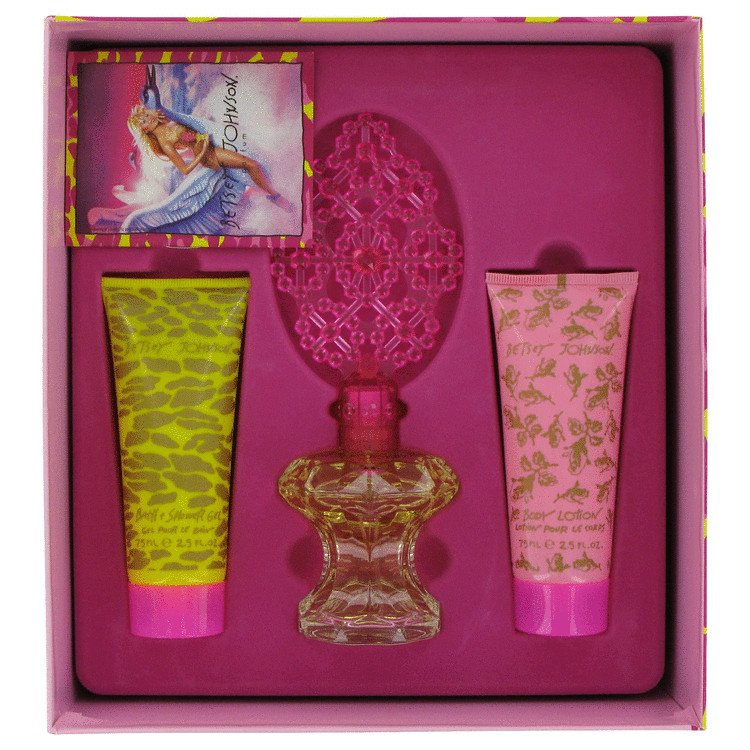 Betsey Johnson Gift Set -- Gift Set - 1.7 oz Eau De Parfum Spray + 2.5 oz Body Lotion + 2.5 oz Shower Gel for Women