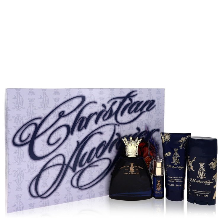 Christian Audigier by Christian Audigier Men Gift Set *3.4 oz Eau De Toilette Spray + .25 oz MIN EDT + 3 oz Body Wash + 2.75 Deodorant Stick Image