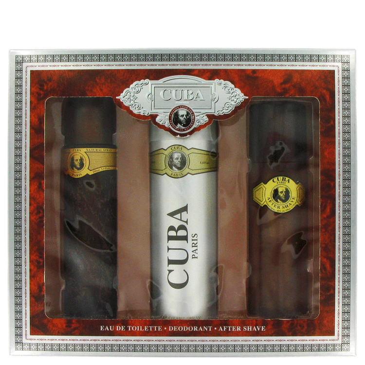 Cuba Gold Gift Set -- Gift Set - 3.3 oz Eau De Toilette Spray + 3.3 oz Deodorant Spray + 3.3 oz After Shave for Men
